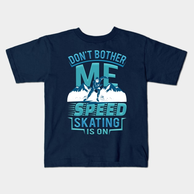 Speed Skating Fan Kids T-Shirt by 4Craig